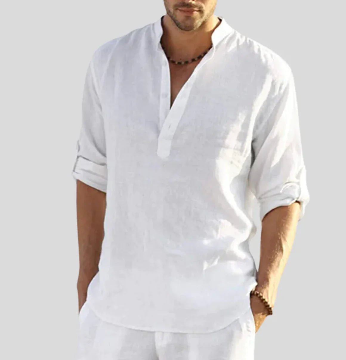 Aero Men's Linen Shirt | Breathable Boho Style 0