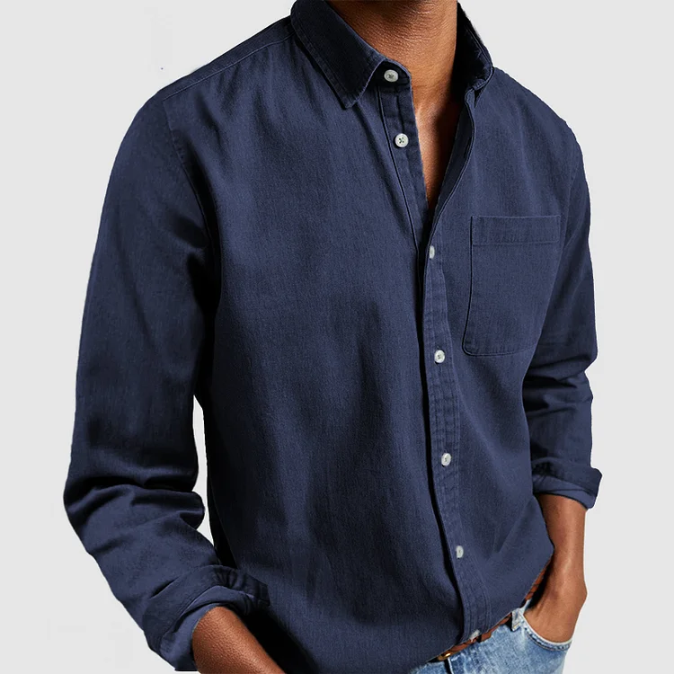 Alec Men's Casual Shirt | 100% Cotton, Long Sleeve 0