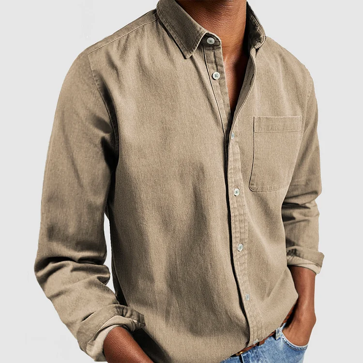 Alec Men's Casual Shirt | 100% Cotton, Long Sleeve 1