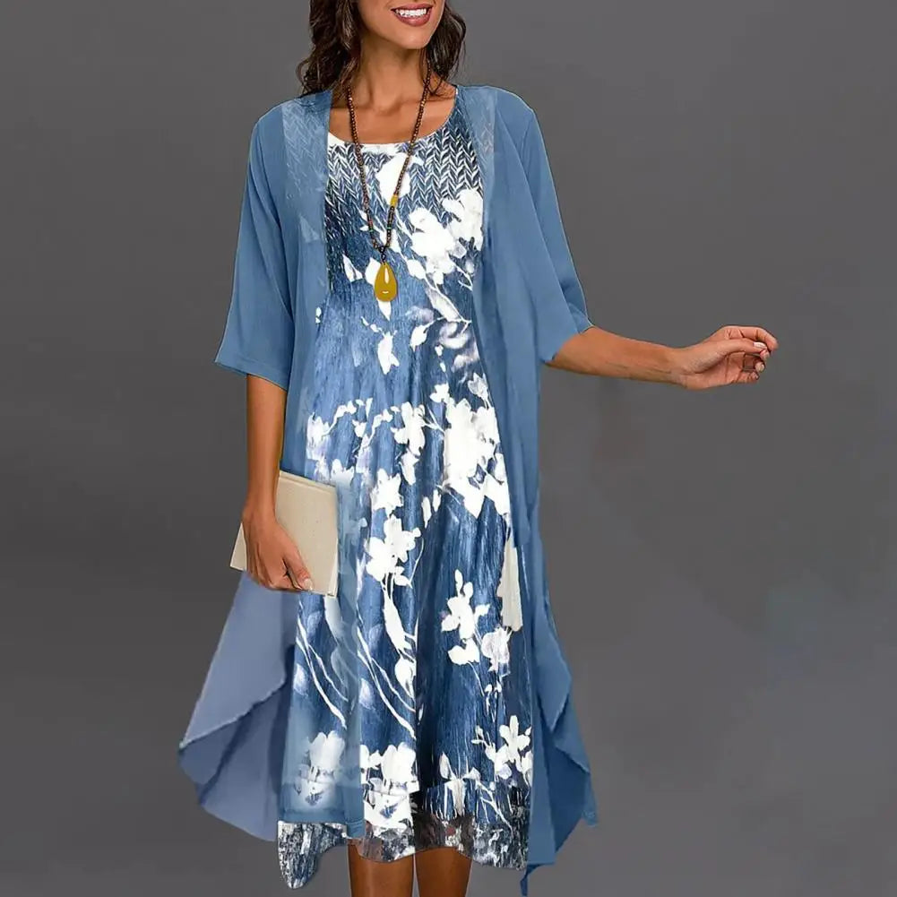Ava Women's Summer Dress | Elegant Floral Pattern, Versatile Design 0