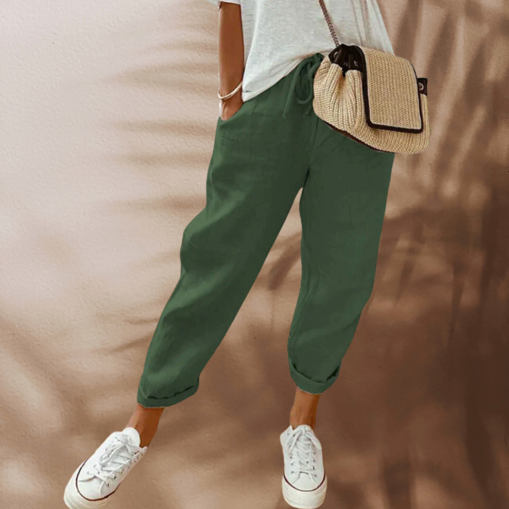 Bella Women's Trousers | Comfortable Linen Pants for Effortless Style 2