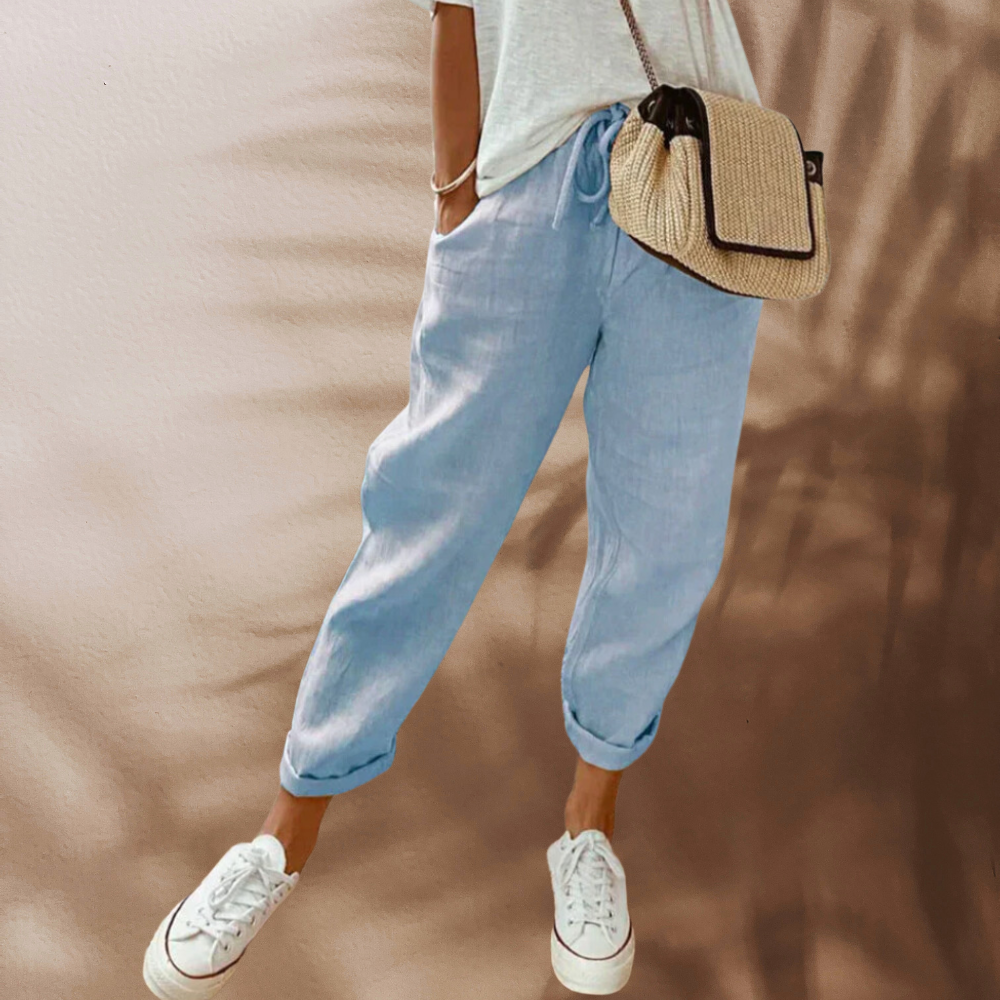 Bella Women's Trousers | Comfortable Linen Pants for Effortless Style 3