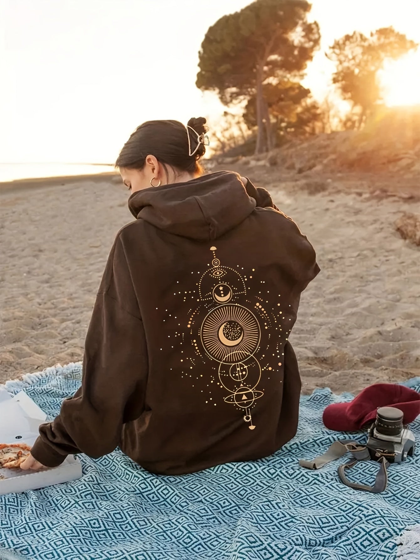 Cali Women's Pullover Hoodie | Unique Back Print, Casual Style 3