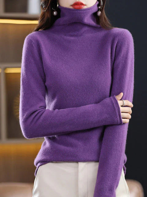 Cali Women's Sweater | Soft Cotton, Casual Turtleneck 17