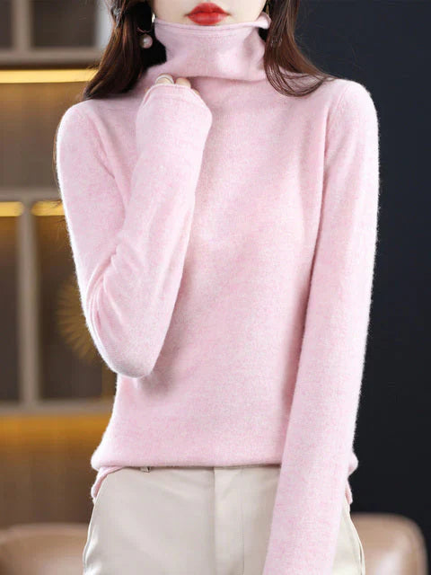 Cali Women's Sweater | Soft Cotton, Casual Turtleneck 6