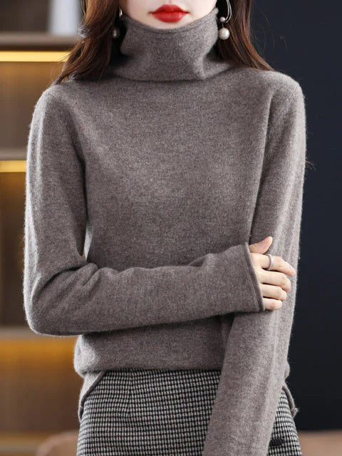 Cali Women's Sweater | Soft Cotton, Casual Turtleneck 9