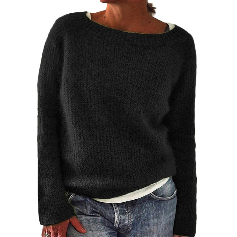 Cleo Women's Oversized Sweater | Cozy Knit, O-Neck Design 0