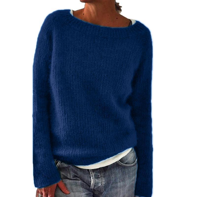Cleo Women's Oversized Sweater | Cozy Knit, O-Neck Design 2