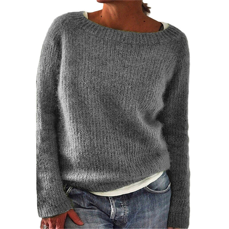Cleo Women's Oversized Sweater | Cozy Knit, O-Neck Design 4