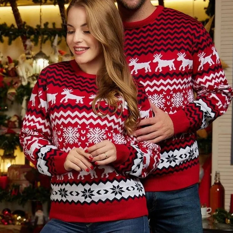 Crisp Couples Christmas Sweater Set | Cozy Festive Design 0