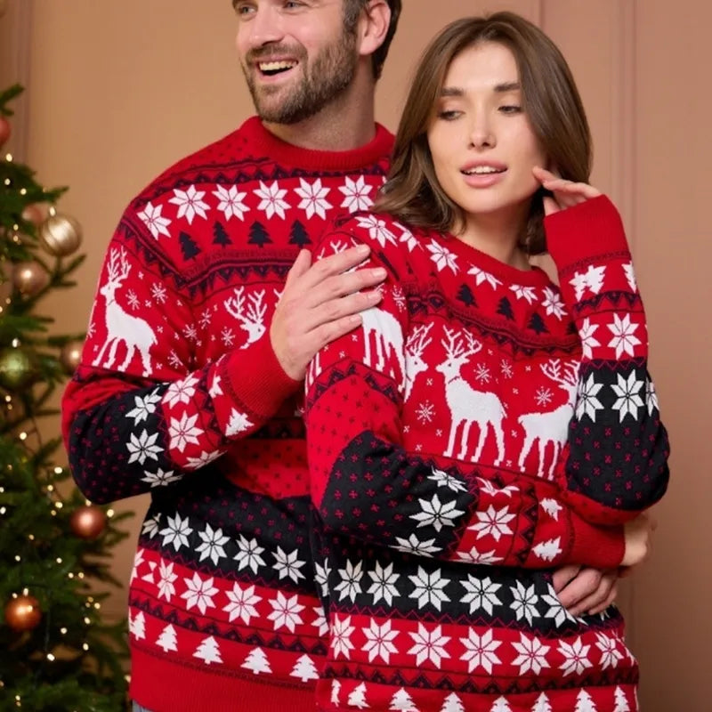 Crisp Couples Christmas Sweater Set | Cozy Festive Design 2