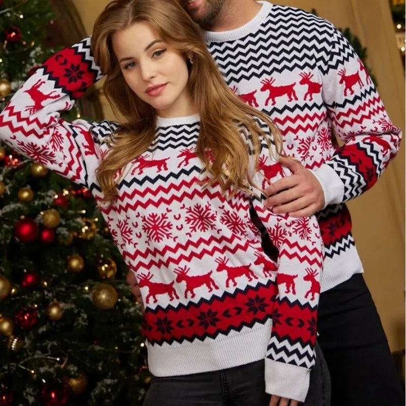 Crisp Couples Christmas Sweater Set | Cozy Festive Design 3