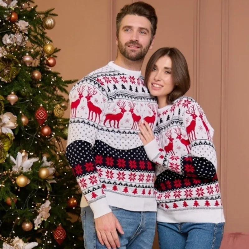Crisp Couples Christmas Sweater Set | Cozy Festive Design 4