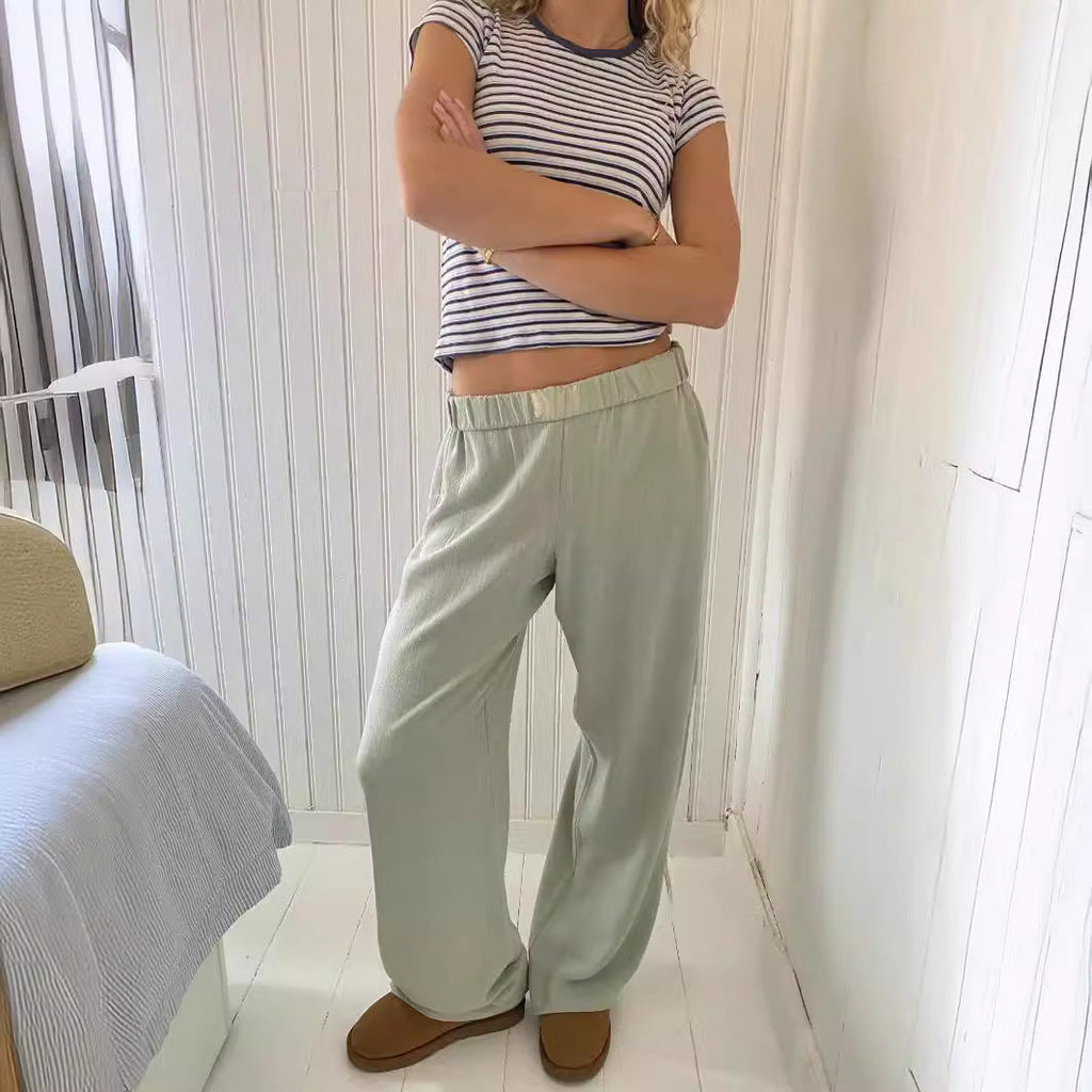 Lina Women's Lounge Pants | 100% Cotton, Casual Elegance 4