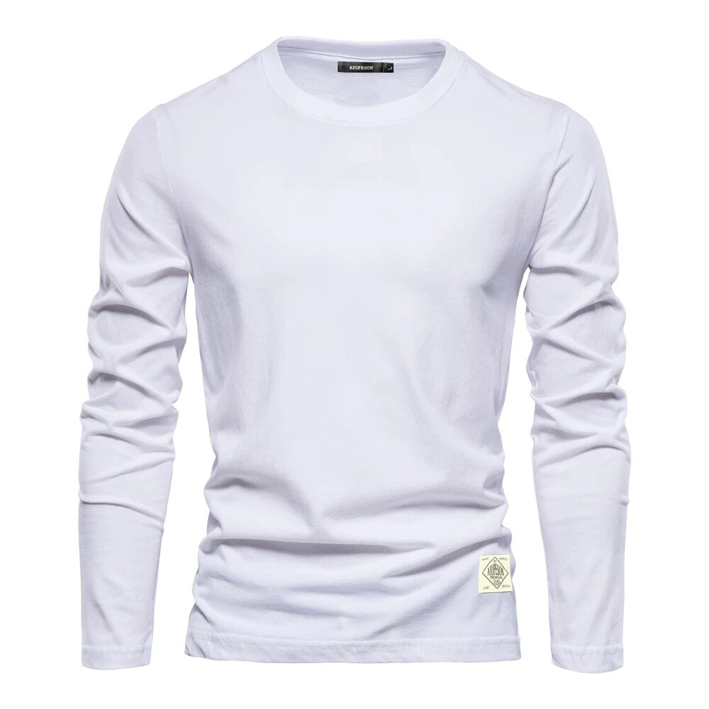 Luxe Women's Long Sleeve T-Shirt | 100% Cotton, Casual Essential 0