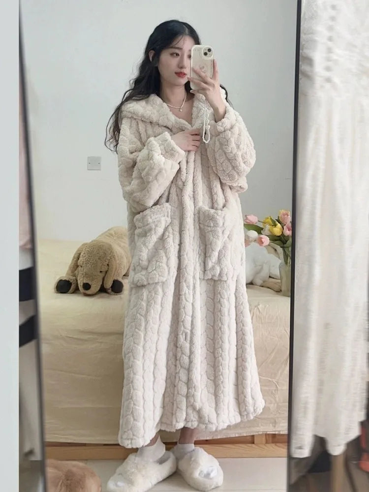 Mila Women's Bathrobe | Soft Fleece, Elegant Design 0