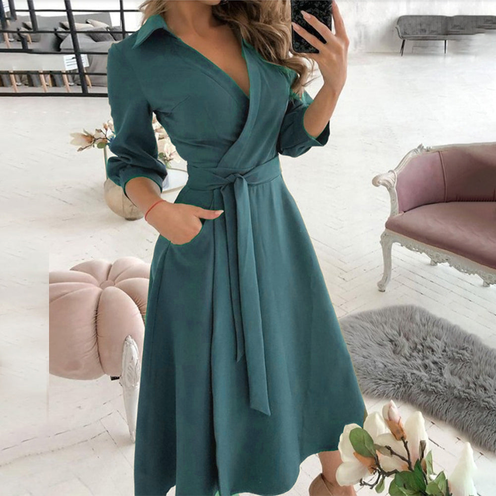 Pia Women's Wrap Dress | Elegant Versatility for Everyday Wear 9