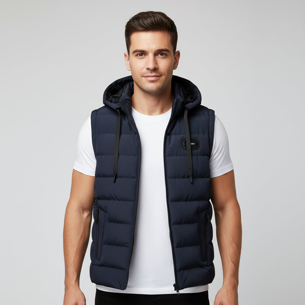 Premium Embroidered Hooded Vest for Fall Layering – Lightweight Fashionable Outerwear, Multiple Sizes and Colors Available 0