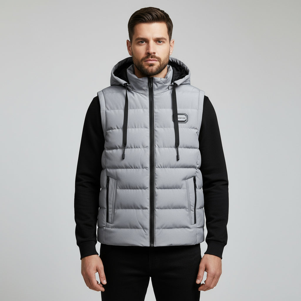 Premium Embroidered Hooded Vest for Fall Layering – Lightweight Fashionable Outerwear, Multiple Sizes and Colors Available 2