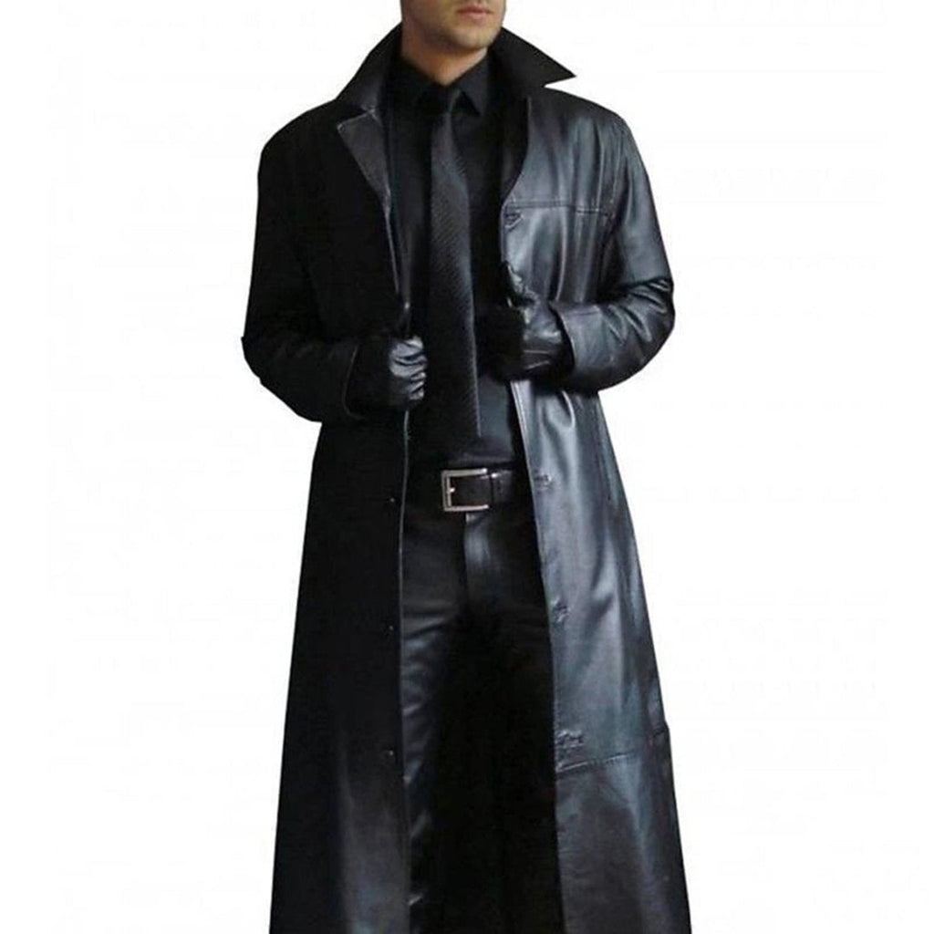 Raven Men's Coat | PU Leather, Elegant Winter Style 0