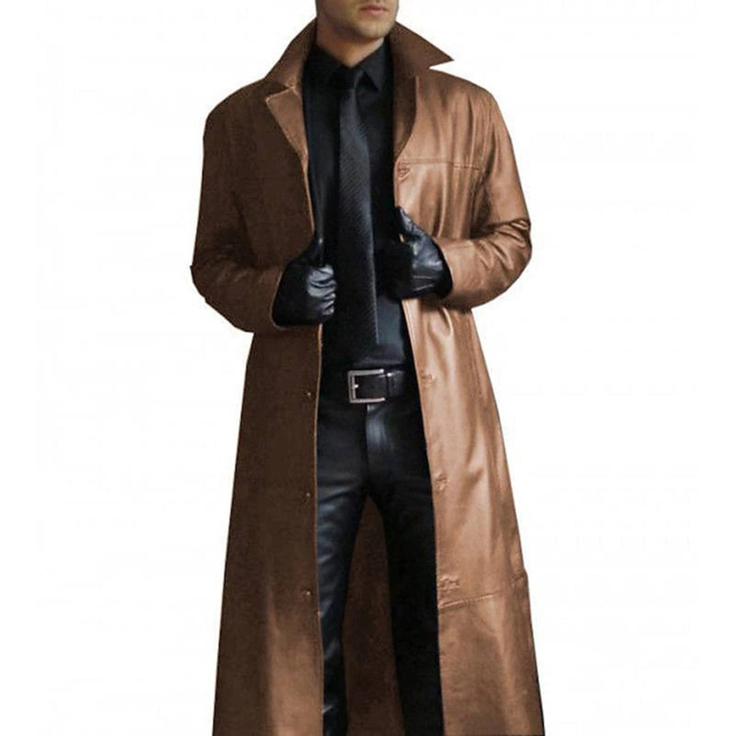 Raven Men's Coat | PU Leather, Elegant Winter Style 2