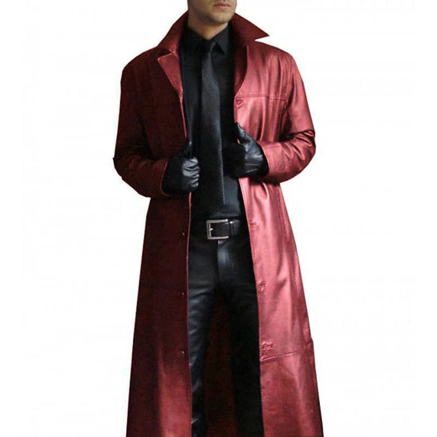 Raven Men's Coat | PU Leather, Elegant Winter Style 3