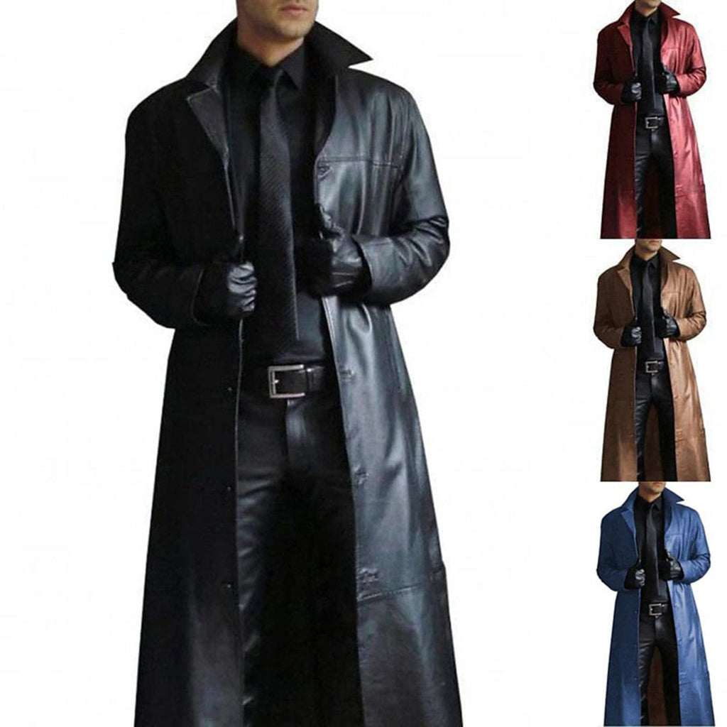 Raven Men's Coat | PU Leather, Elegant Winter Style 4