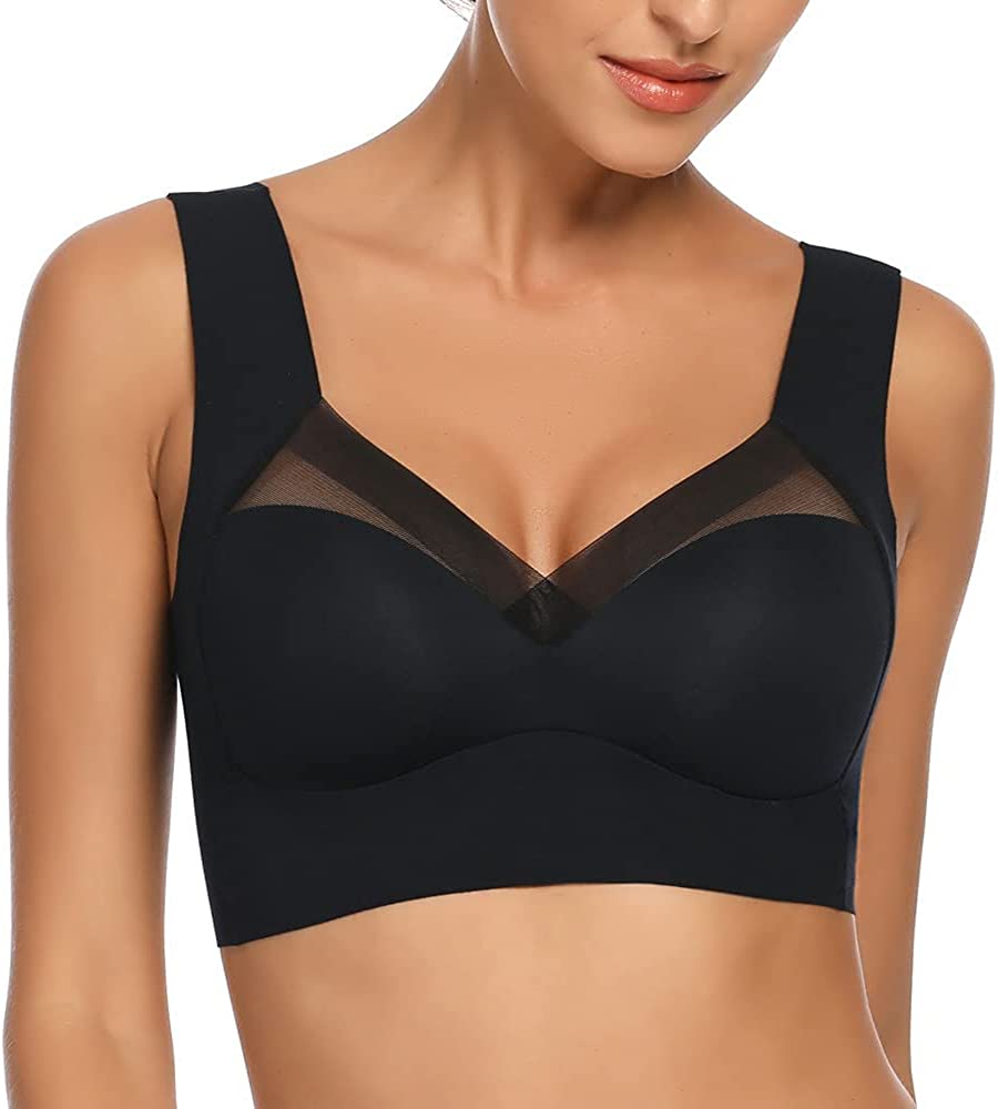 Sleek Women's Comfort Bra | Seamless Design with Mesh Insert 0