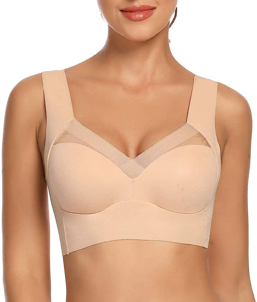 Sleek Women's Comfort Bra | Seamless Design with Mesh Insert 4
