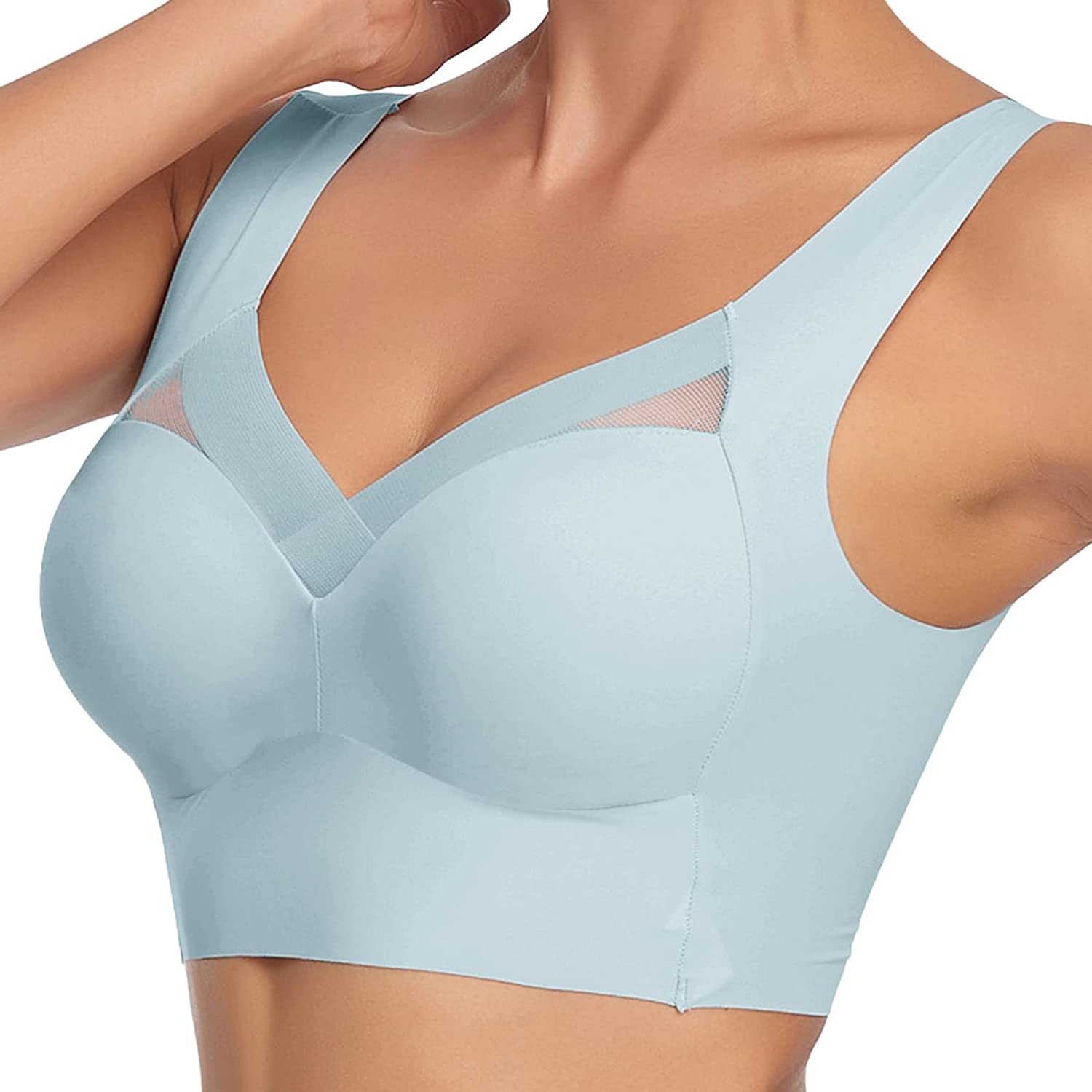 Sleek Women's Comfort Bra | Seamless Design with Mesh Insert 6