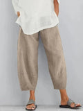 Tara Women's Cropped Linen Pants | Soft, Breathable Fabric, Casual Fit 0