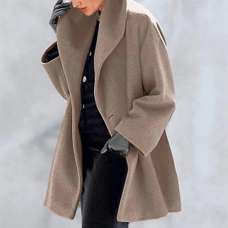 Vesna Women's Wool Coat | Elegant Windproof Design, Cozy Texture 1
